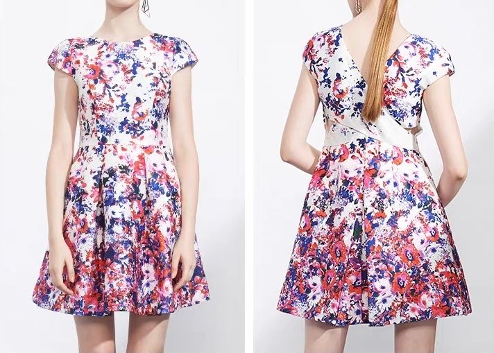 Little cutout waist spring dress