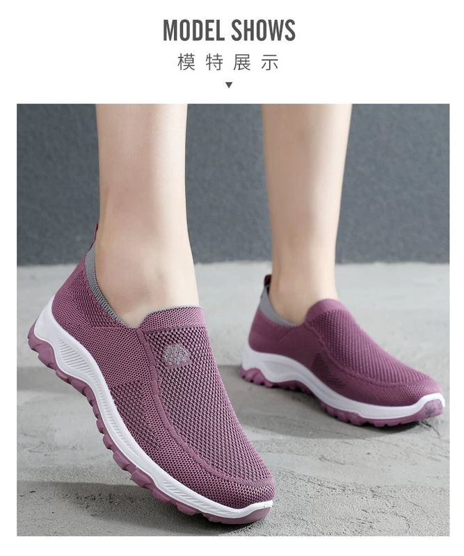 Anti-slip soft sole mesh breathable casual sports walking shoes
