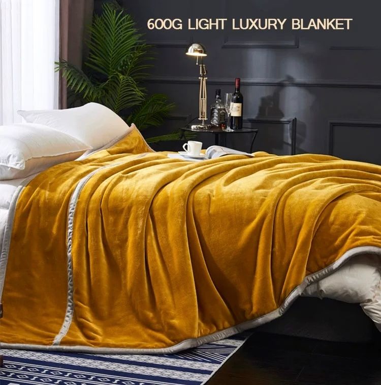 High-quality double-sided fine plush fabric single-layer blanket produced by a factory specialising in high-end customised export