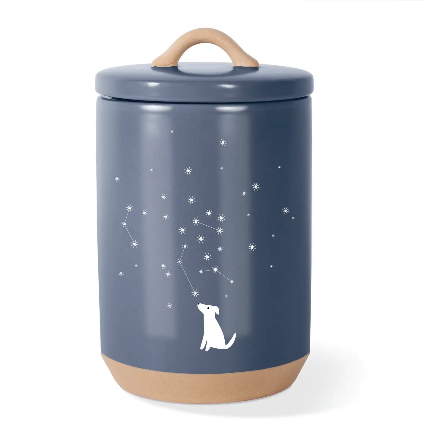 Celestial Dog Beveled Treat Jar