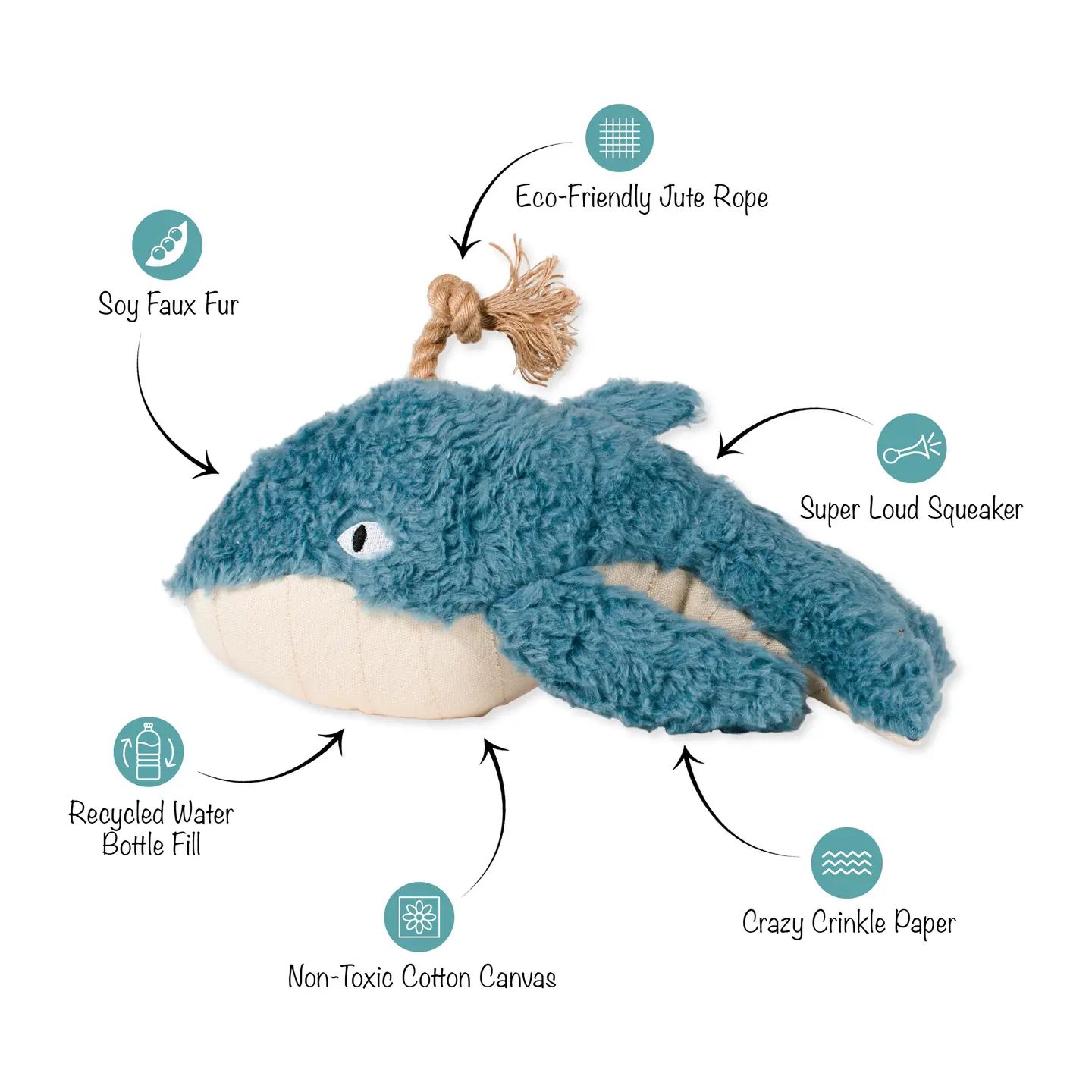 Oh Whale - Dog Toy