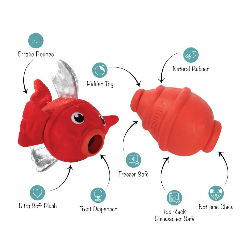 Reel Me In - Rubber/Plush Dog Toy
