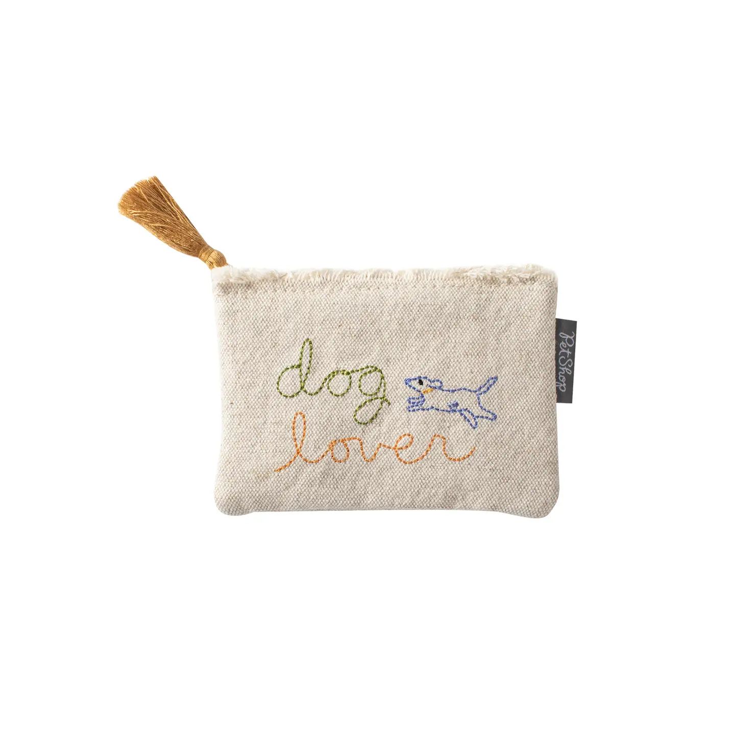 Embroidered Dog Lover Pouch