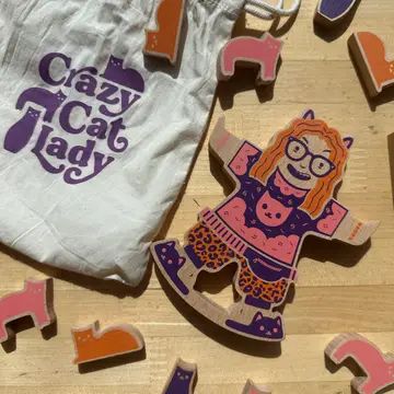 Crazy Cat Lady - Wooden Stacking Game