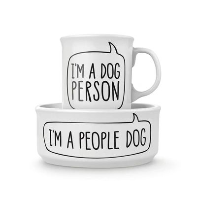 Dog Person - Ceramic Mug &amp; Dog Bowl