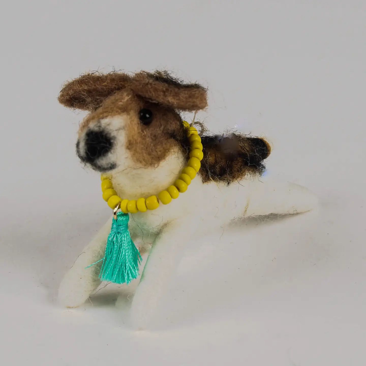 Felt Leaping Dog