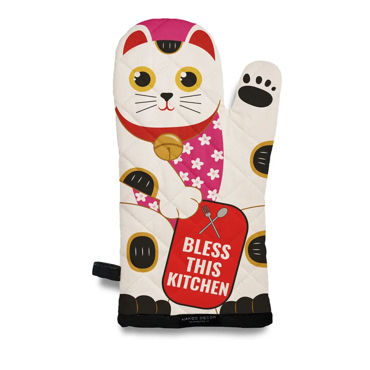 Japanese Lucky Cat - Oven Mitt