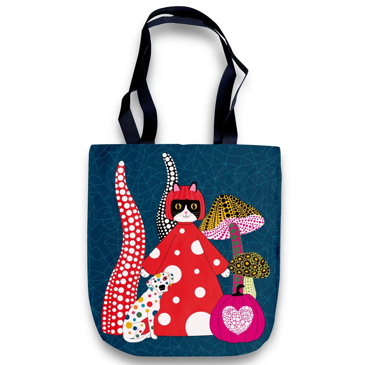 Kusameow Yayoi Kusama with Love - Tote Bag