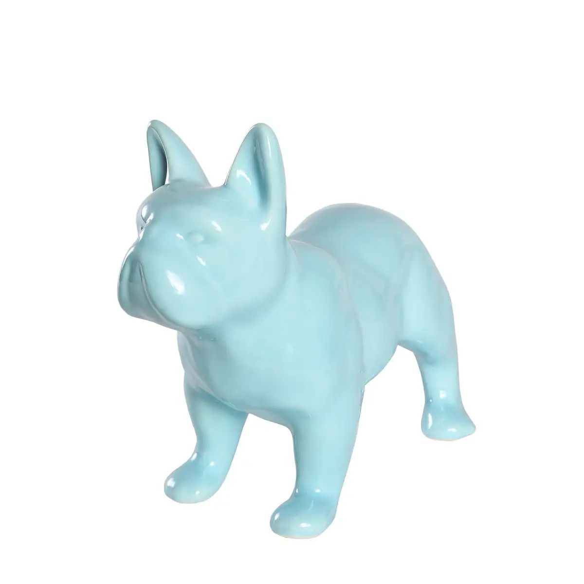 Frenchie Ceramic Statue, Colour: Glossy Blue