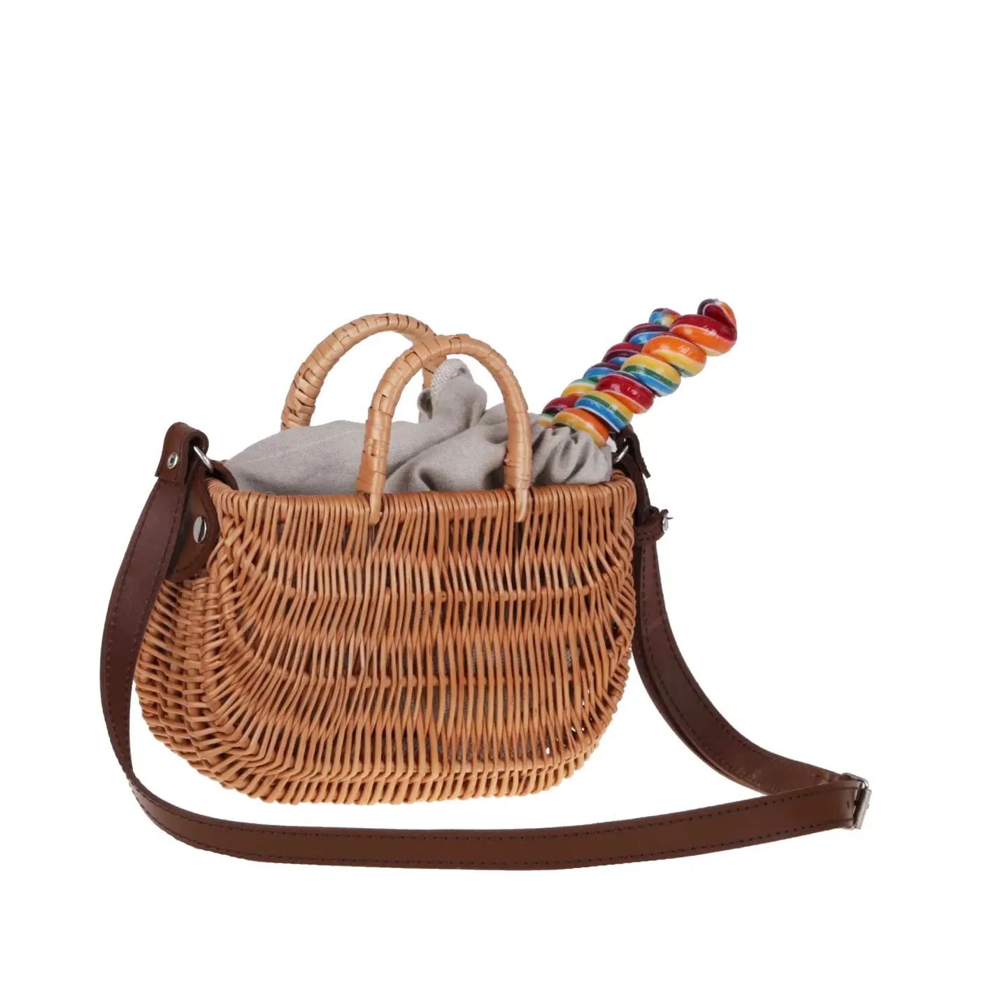 Natural Wicker Basket Bag