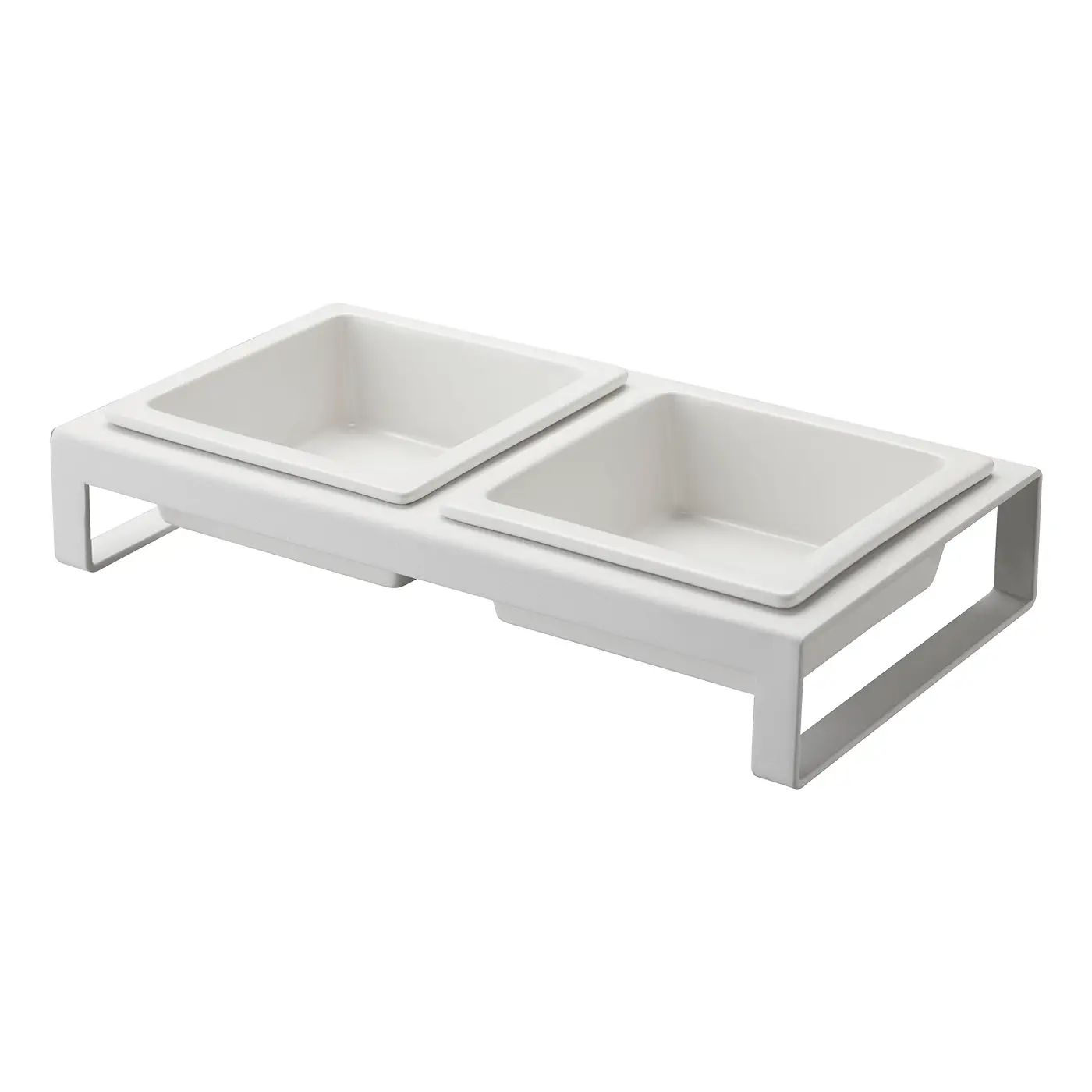 Short Pet Food Bowl Set