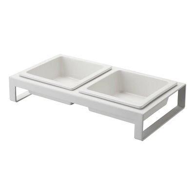 Short Pet Food Bowl Set
