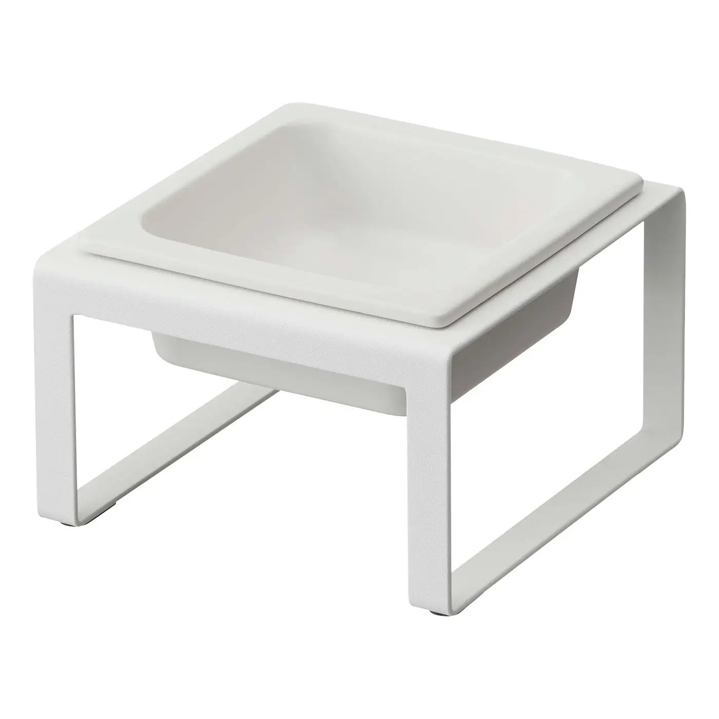 White Pet Food Bowl