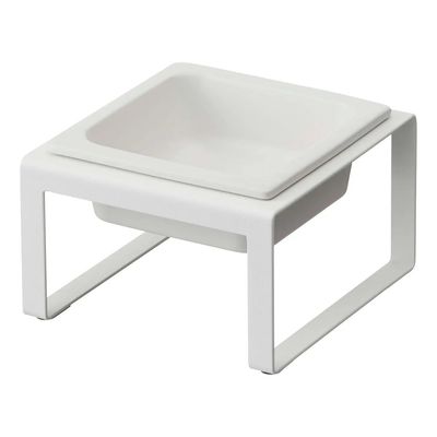 White Pet Food Bowl