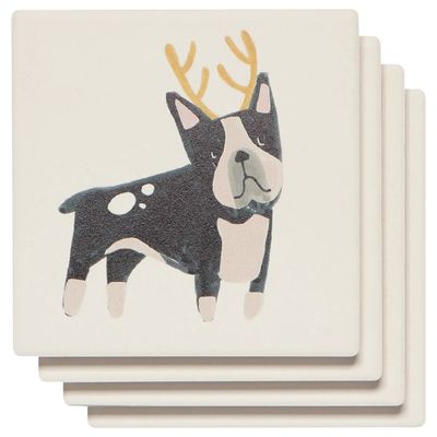 Yule Dogs - Set of 4 Coasters