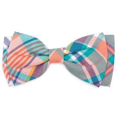 Plaid Peach Bow Tie
