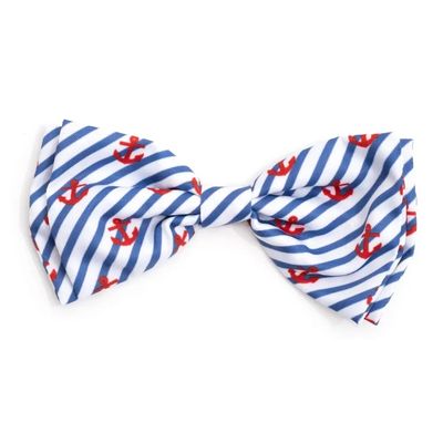 Striped Anchors Bow Tie