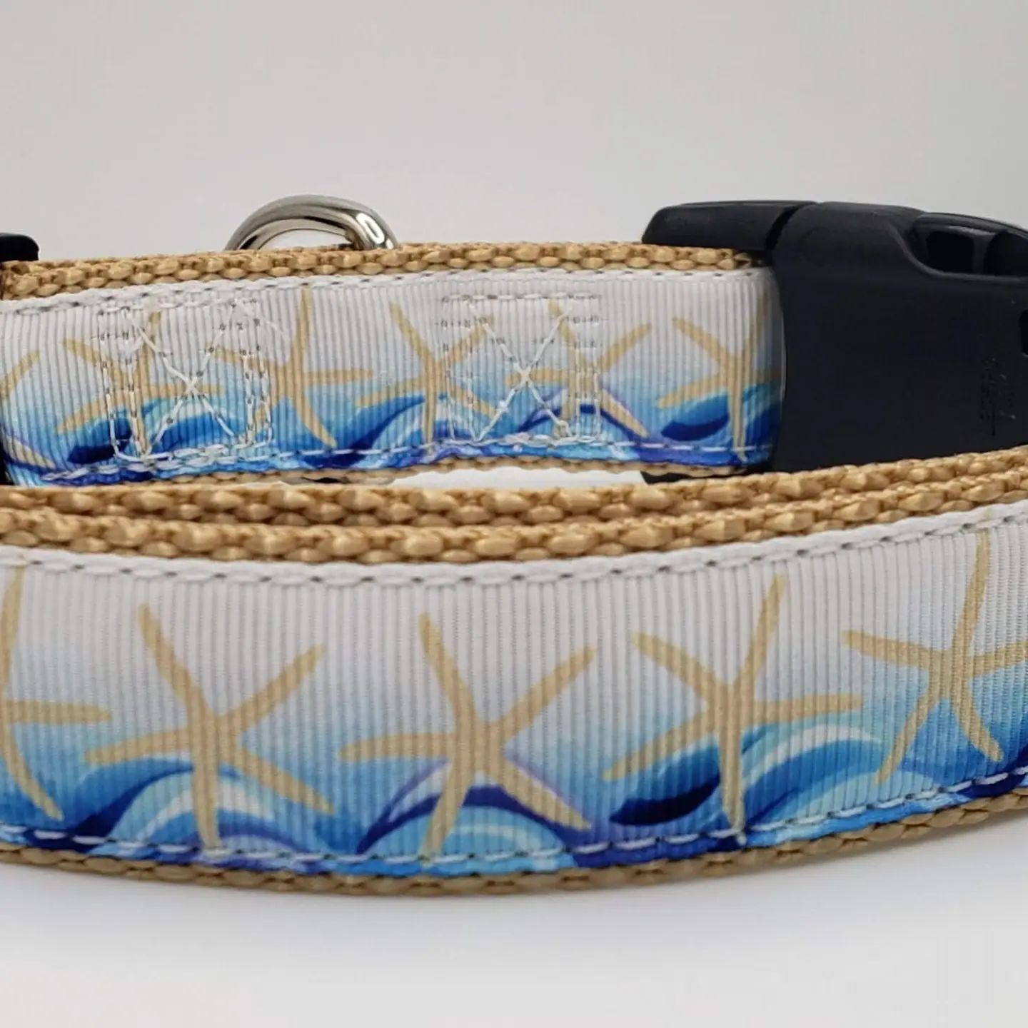 Sandy Starfish Dog Collar - 1&quot; Wide