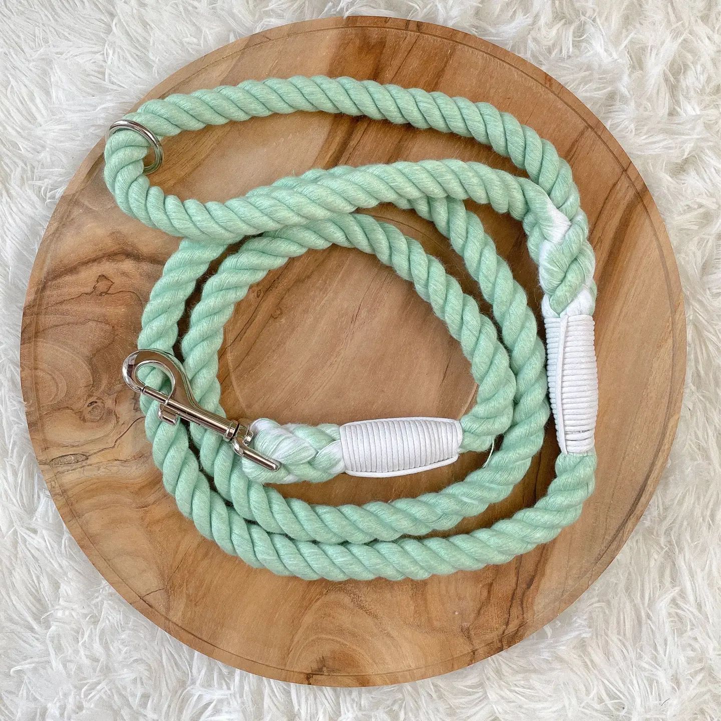 Rope Leash, Colour: Sage Green