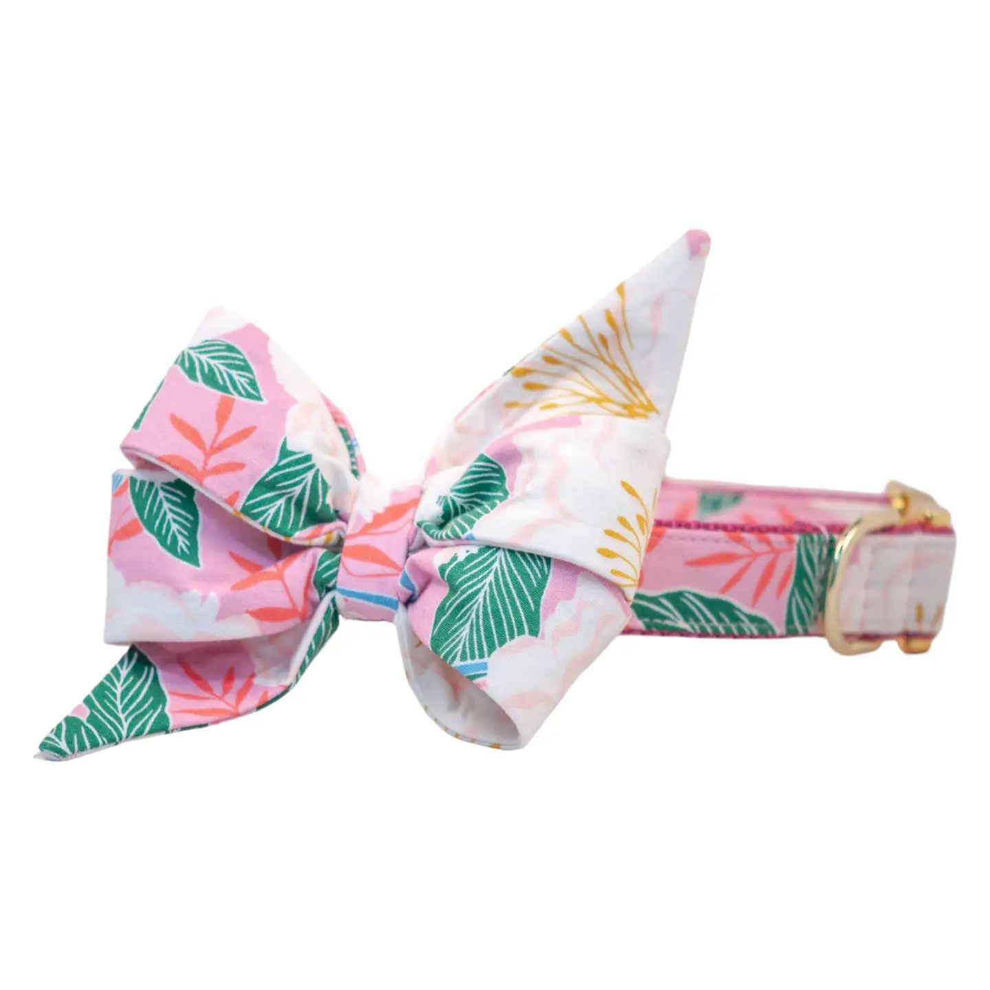 Island Vibes - Belle Bow Dog Collar, Size: Medium