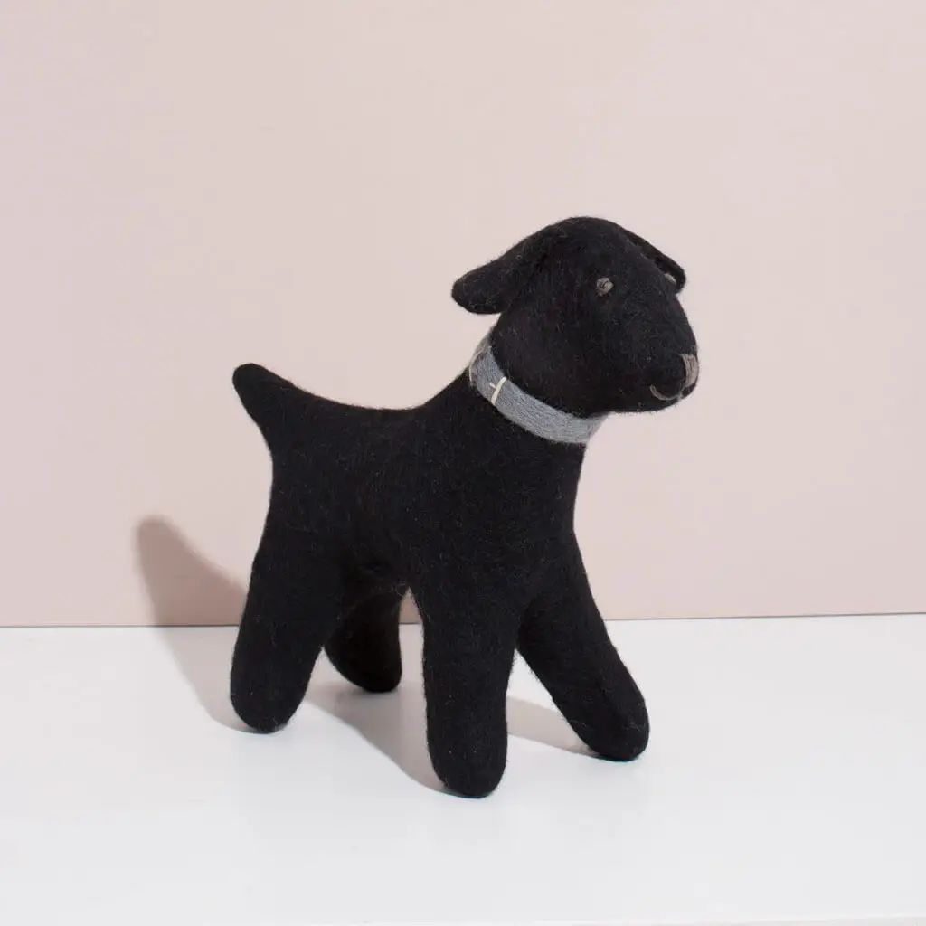 Hand Felted Black Labrador