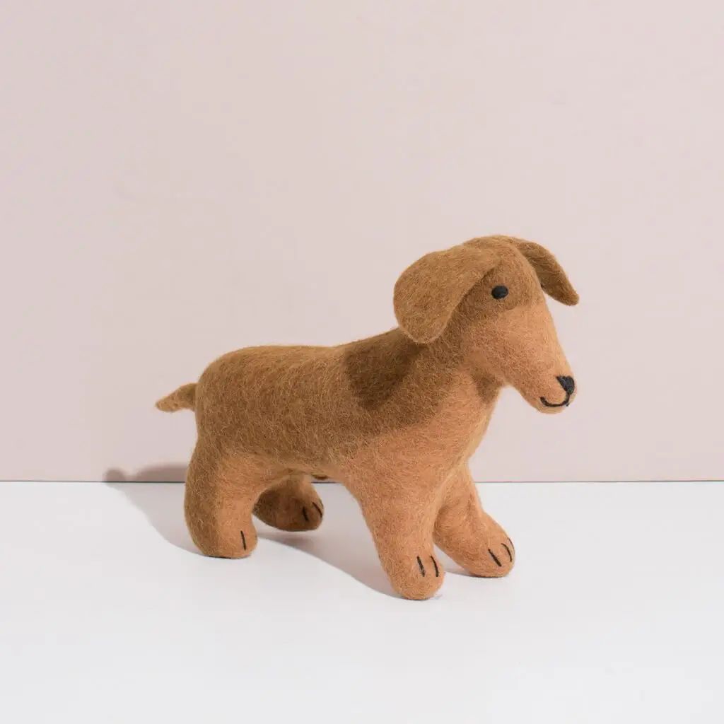 Hand Felted Dachshund