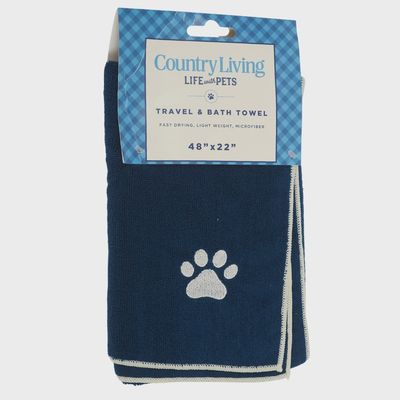 Quick Drying Microfiber Dog Bath Towel with Paw Print