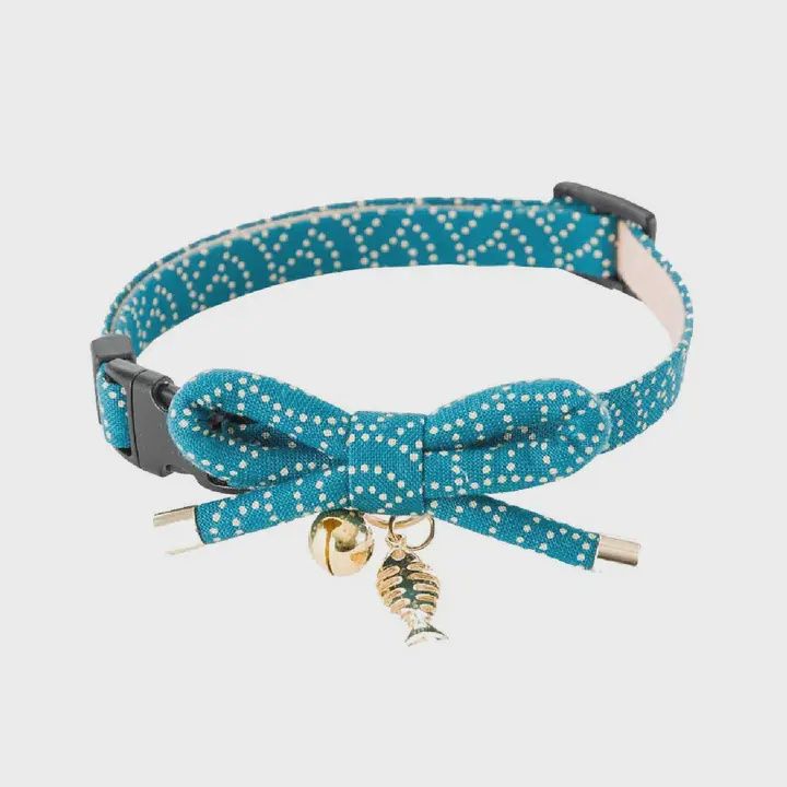 Zen Fish Charm Cat Collar