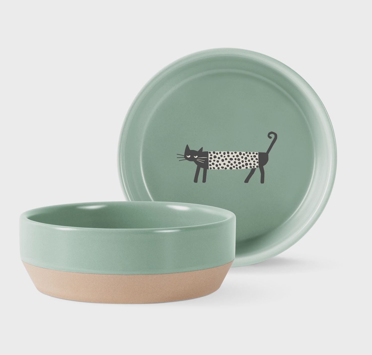 Oliver the Cat Small Stoneware Pet Bow