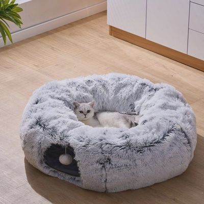 Cat Tunnel For Large Cat, 2-in-1 Cat Tunnel