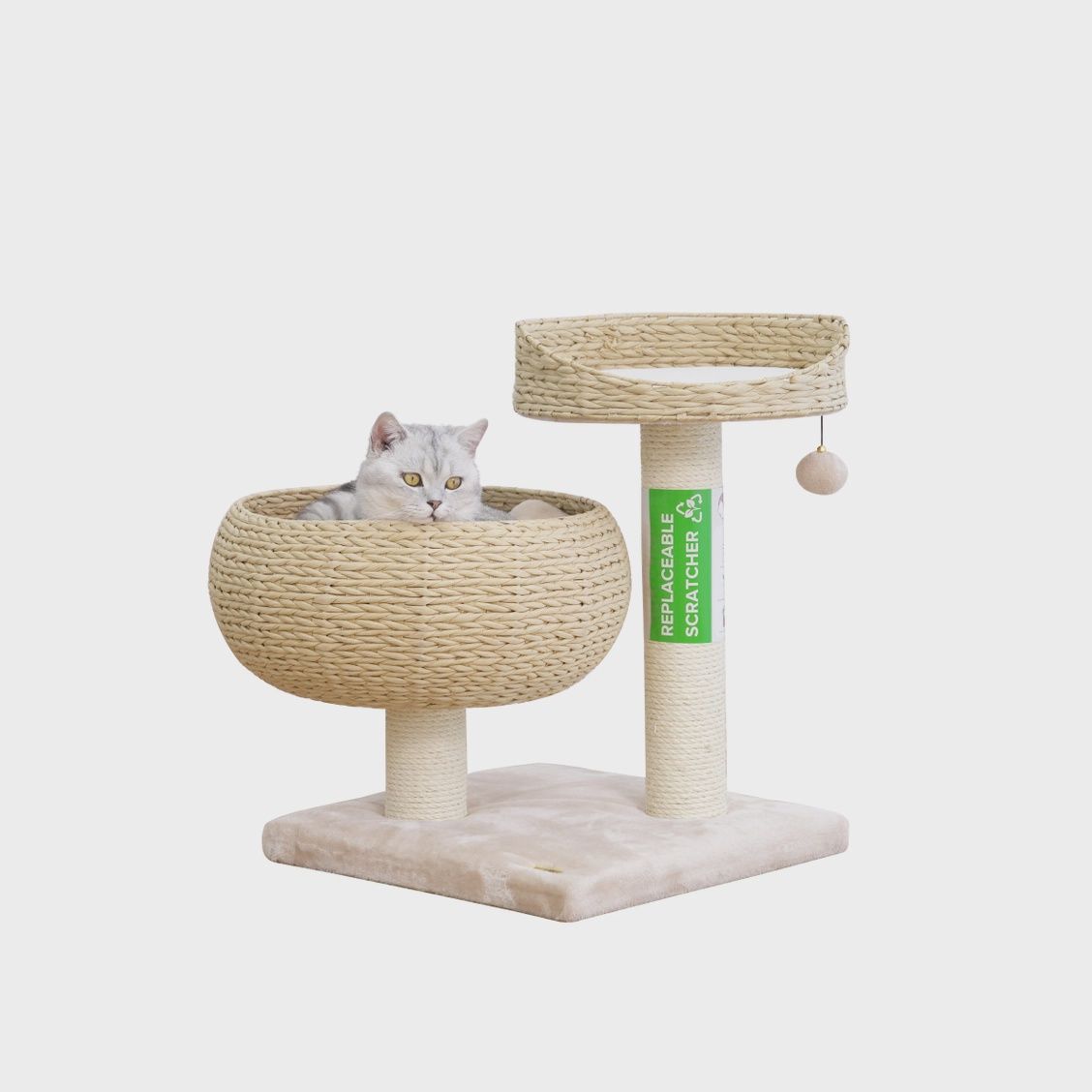Cozy Handwoven, Natural Eco-Friendly Cat Tree
