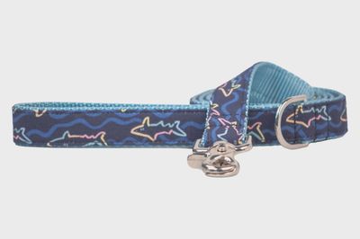 Neon Sharks Dog Leash