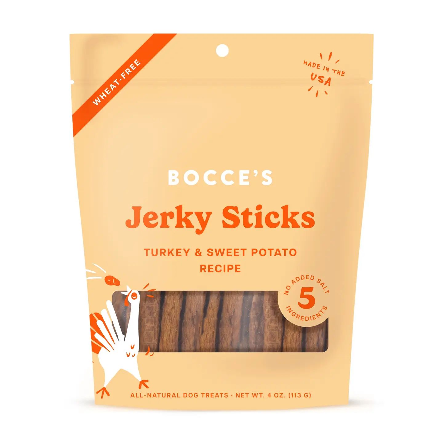 Bocce&#39;s Bakery Turkey Grazers Jerky Sticks Dog Treats