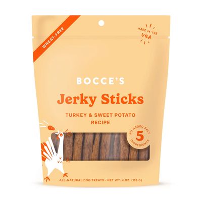 Bocce&#39;s Bakery Turkey Grazers Jerky Sticks Dog Treats