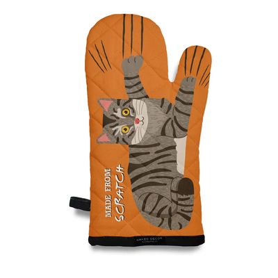 Gray Tabby Made From Scratch - Oven Mitt
