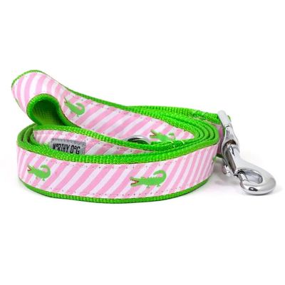 Pink Stripe Alligator Leash