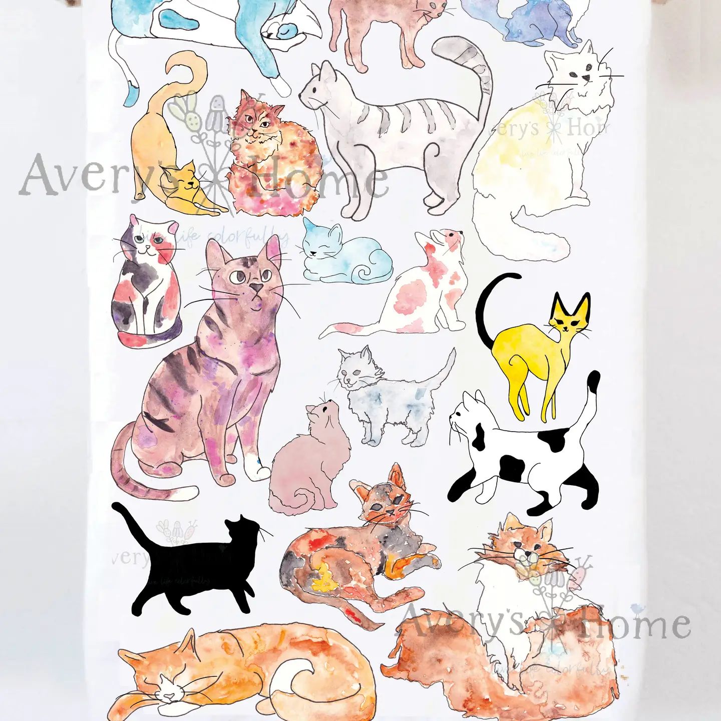 Different Cat Breeds Calico - Kitchen Towel