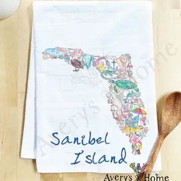 Florida State Icons - Kitchen Towel