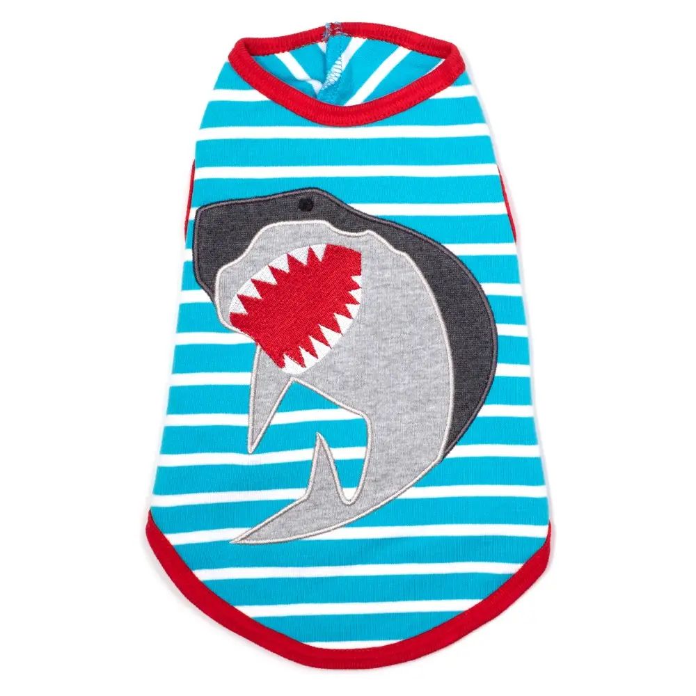 Jaws Light Blue Dog Tee