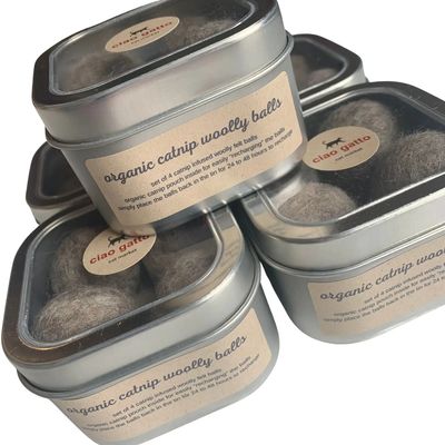 Organic Catnip Infused Wooly Felt Balls