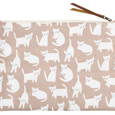 Miss Kitty Large Canvas Pouch