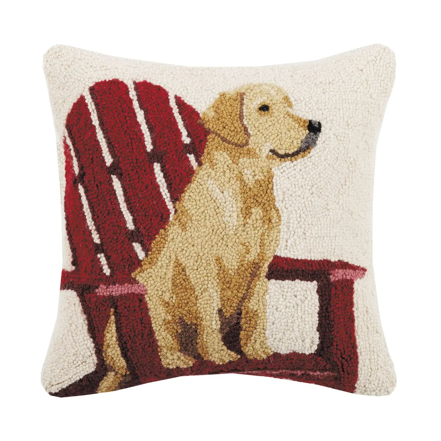 Retriever Dog w/ Adirondack Hook Pillow