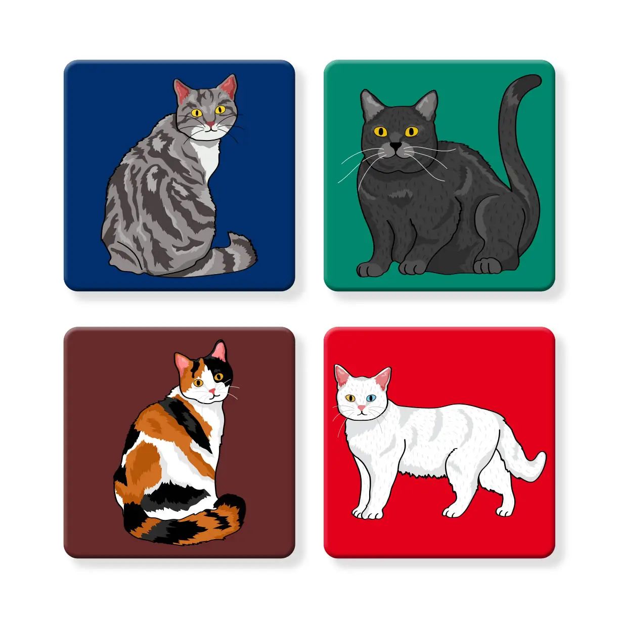 Rescue Cats - Set of 4 Coasters