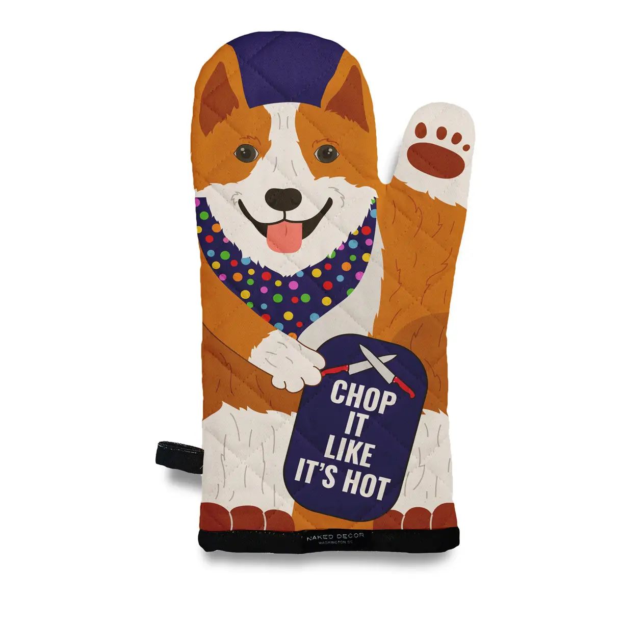 Corgi Chop It Like It&#39;s Hot Oven Mitt