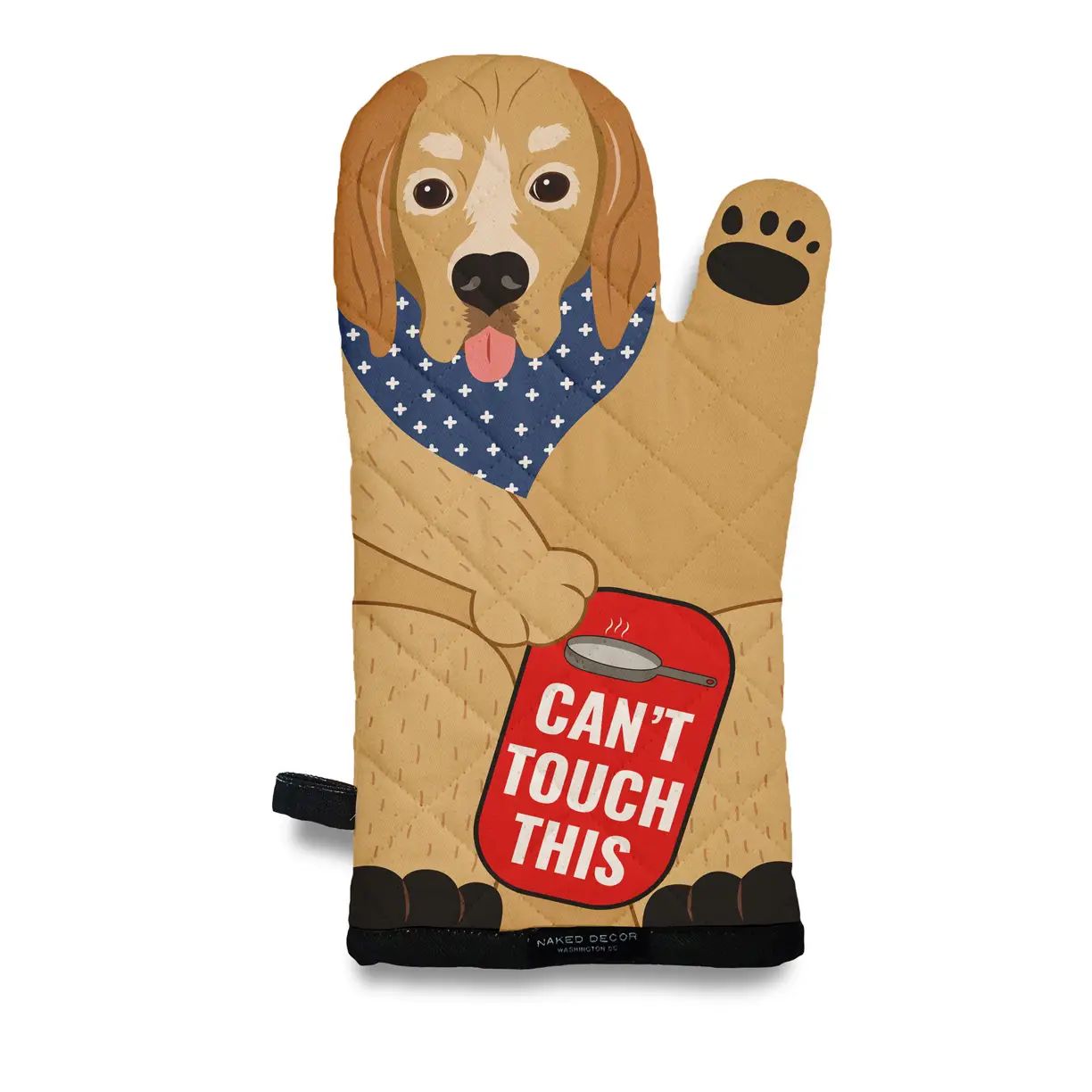 Golden Retriever Can&#39;t Touch This Oven Mitt