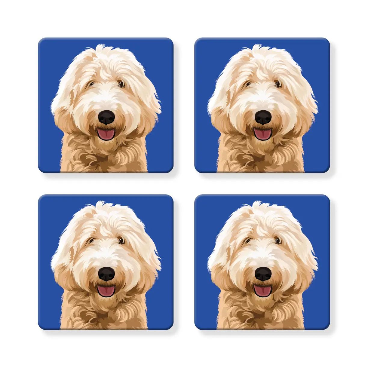 Labradoodle/Goldendoodle - Set of 4 Coasters