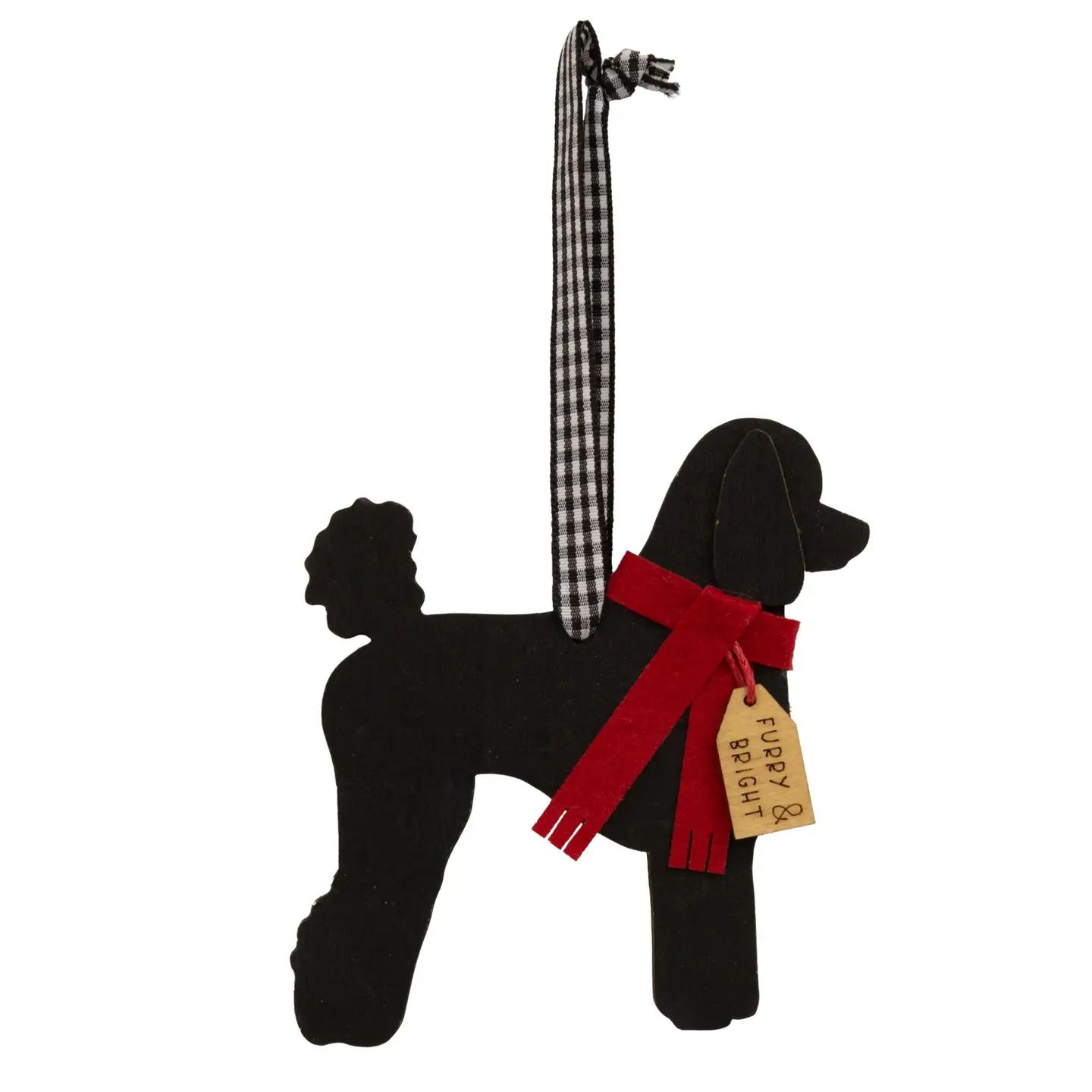 Furry &amp; Bright Poodle Christmas Ornament