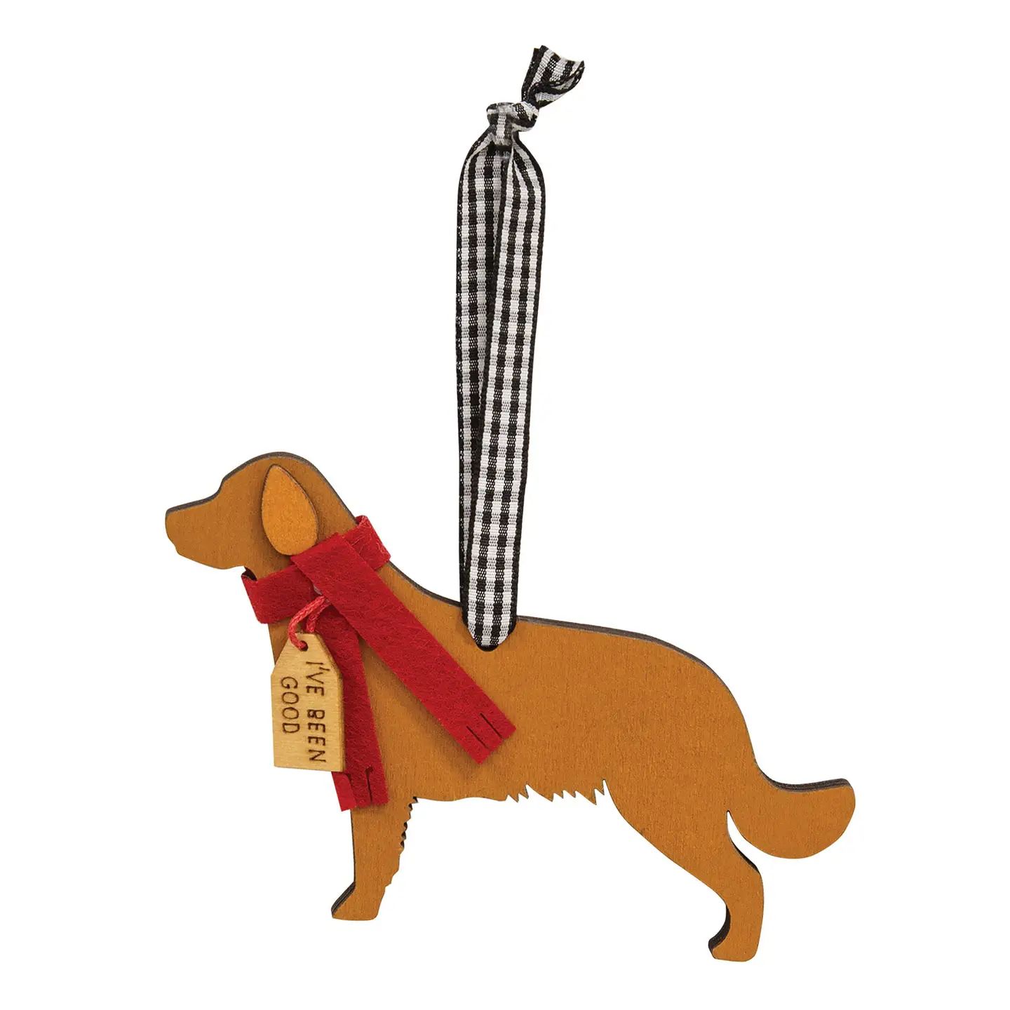 I&#39;ve Been Good Golden Retriever Christmas Ornament