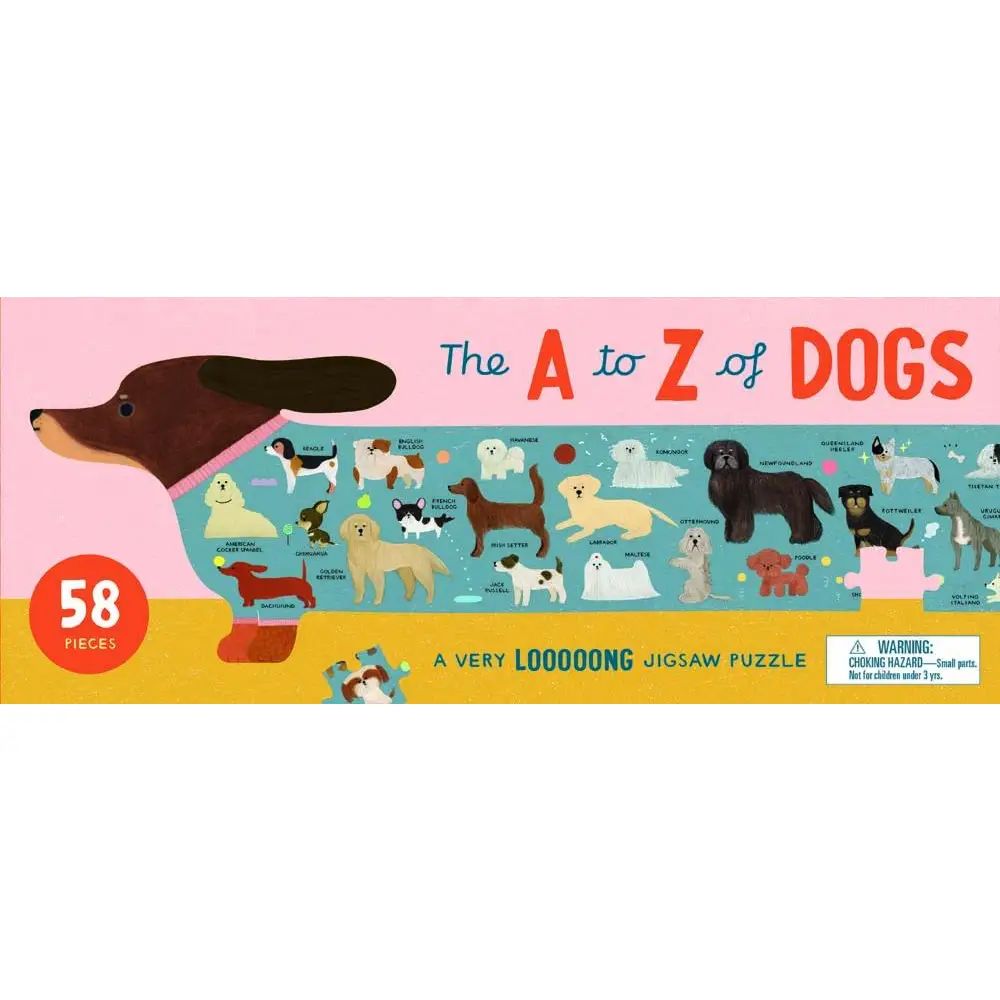 The A to Z of Dogs 58 Piece Puzzle