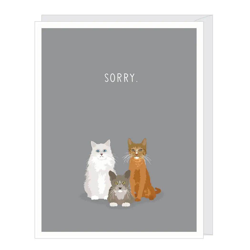Sorry Cats Sympathy Card
